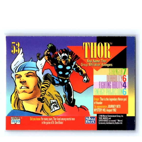 Thor Trading Card🦸 Marvel Universe 🔥 - Picture 2 of 2